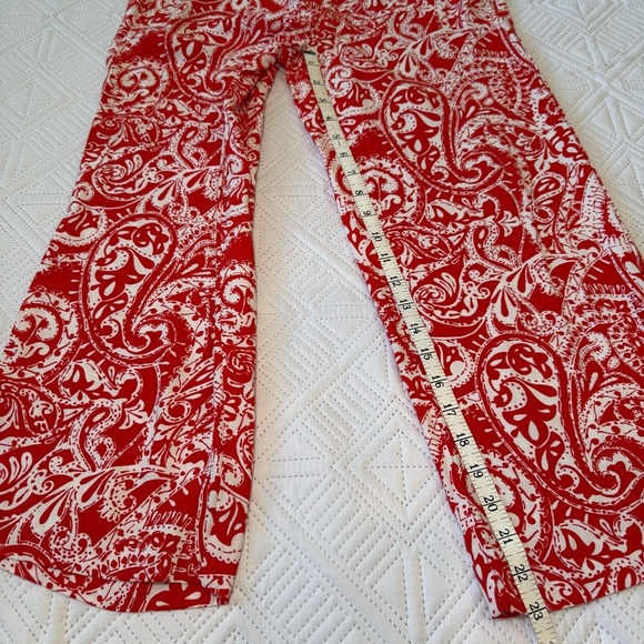 Ann Taylor LOFT Paisley Print Wide Leg Cropped Pant Size 2 Petite - Picture 2 of 8